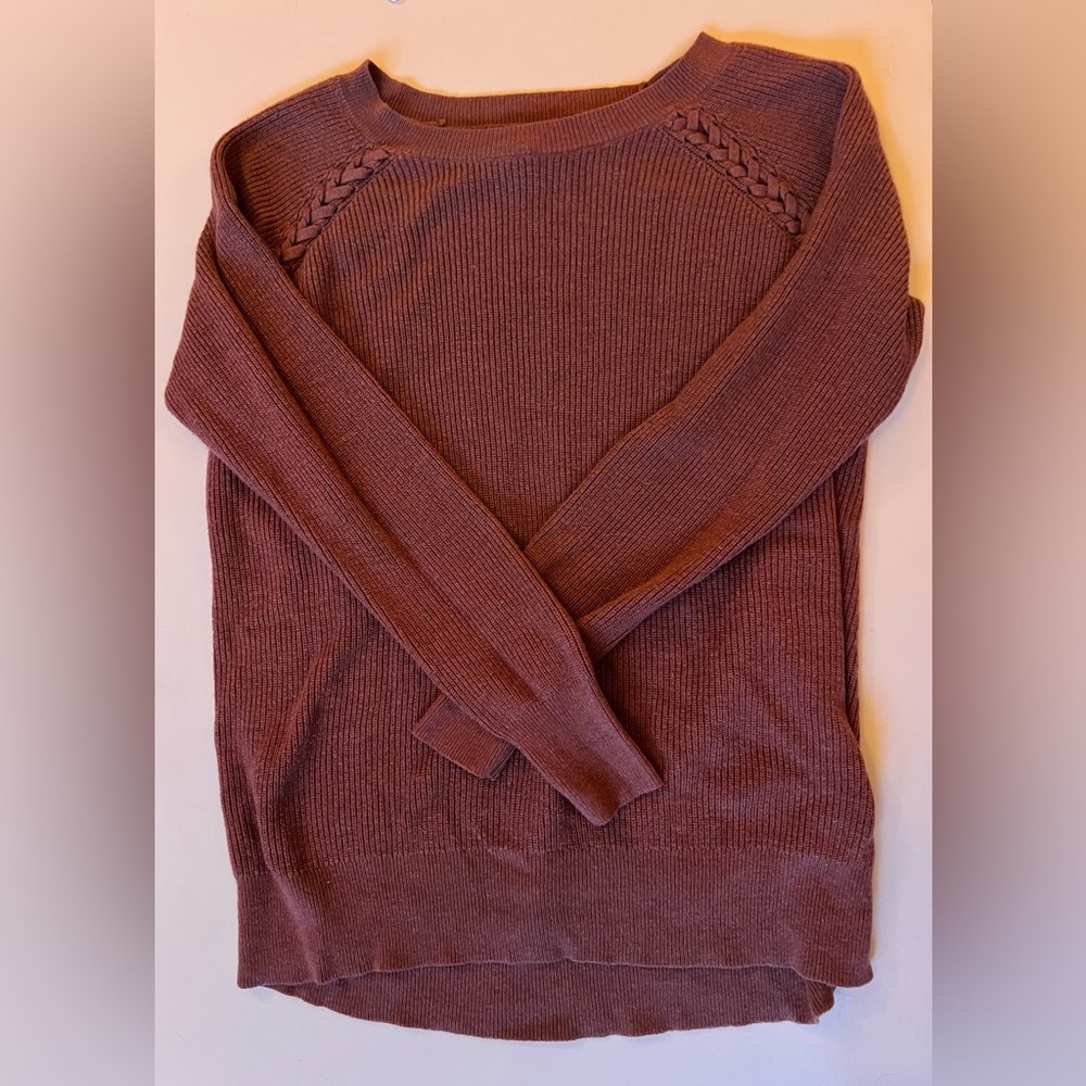 American Eagle Outfitters Burgundy Crew Neck Sweater
